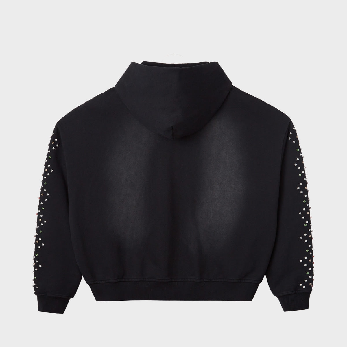 HMDD CRYSTAL ZIP UP (WASHED BLACK)